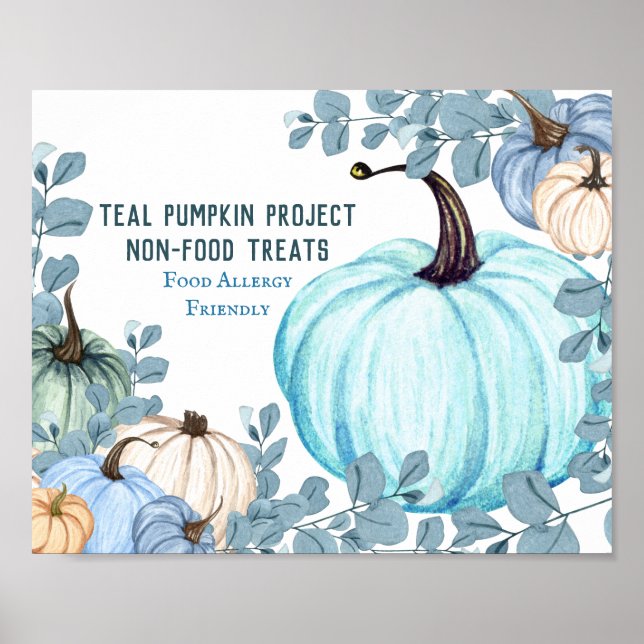 Food Allergy Friendly Teal Pumpkin Project Poster (Front)