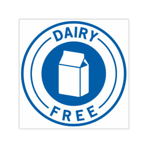Food Allergy Icon Dairy Free Self-inking Stamp