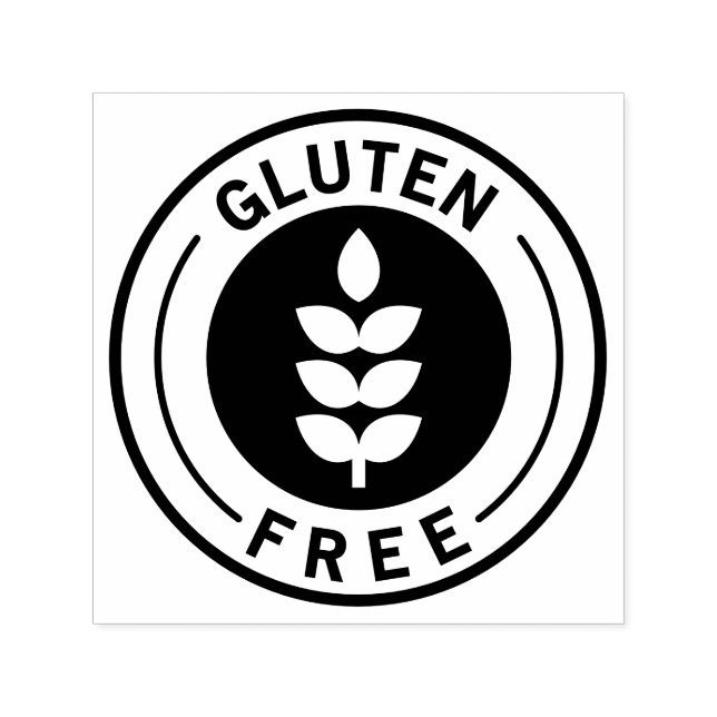 Food Allergy Icon Gluten Free Self-inking Stamp (Design)