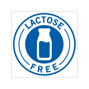Food Allergy Icon Lactose Free Self-inking Stamp