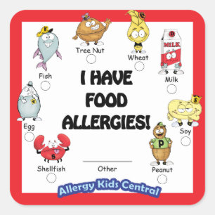 Food Allergy Sticker