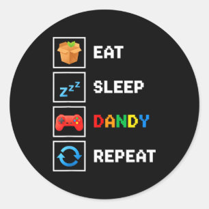 Food & Drink Eat Sleep Dandy Repeat Xel Foodie Classic Round Sticker