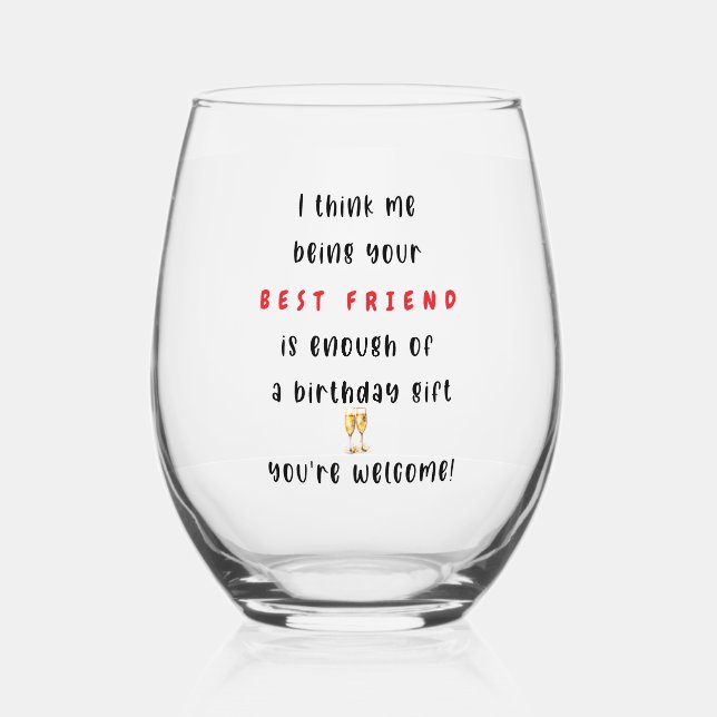 Food and Beverage Label Set Stemless Wine Glass (Front)