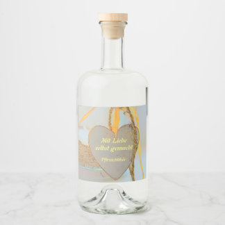 Food and drink labeling liquor bottle label