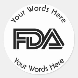 Food and Drug Administration FDA Custom Sticker