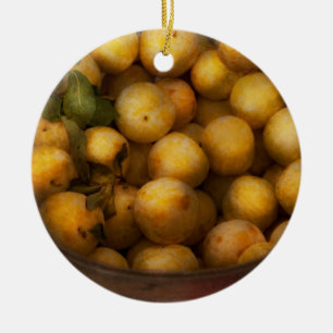 Food - Apples - Golden apples Ceramic Tree Decoration