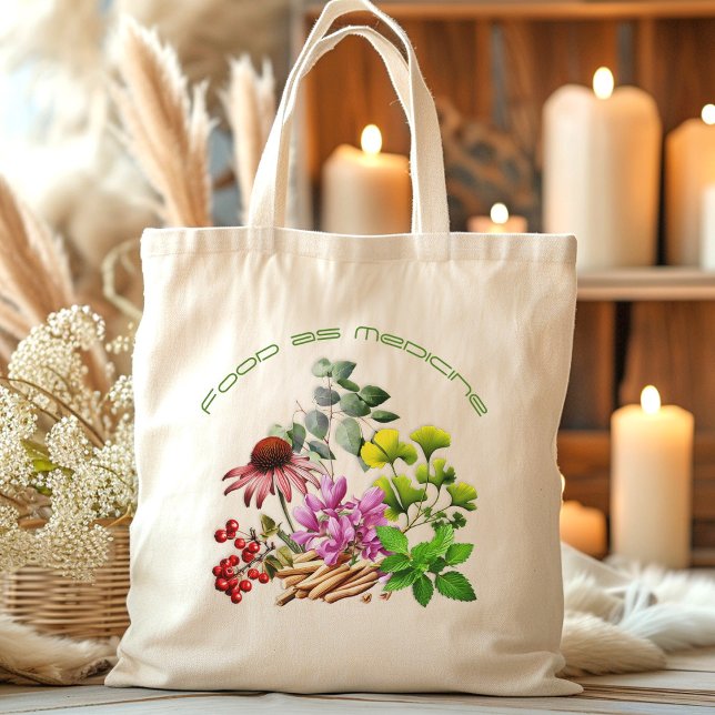 Food as Medicine Herbalist Tote Bag (Creator Uploaded)