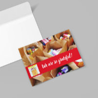 Food Bank Charity Blank Thank You Cards