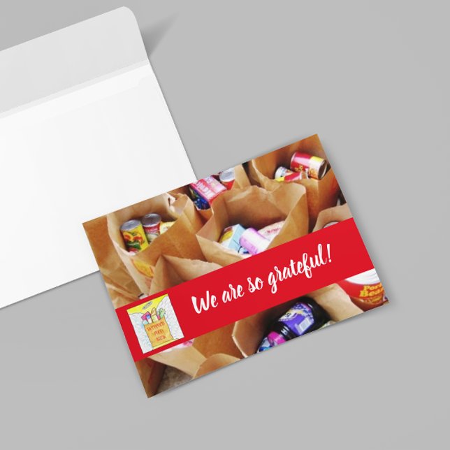Food Bank Charity Blank Thank You Cards (Creator Uploaded)