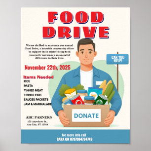 Food Bank Donation Customisable Design for Poster