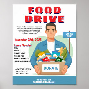 Food Bank Donation   Customisable Design for Poster