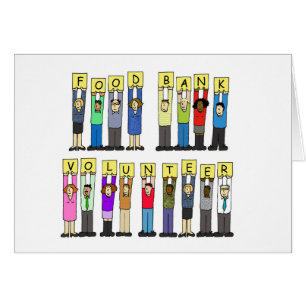 Food Bank Volunteer Cartoon People