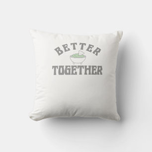 Food Better Together Chips Guac Text Graphic Style Cushion