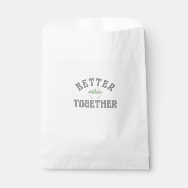 Food Better Together Chips Guac Text Graphic Style Favour Bags (Front)