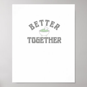 Food Better Together Chips Guac Text Graphic Style Poster