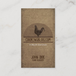 Food Blog Rooster Business Card