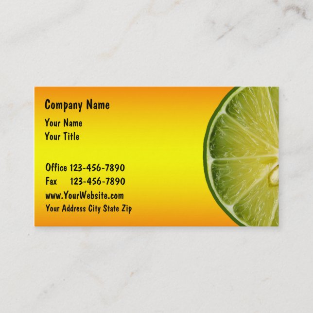 Food Business Cards (Front)