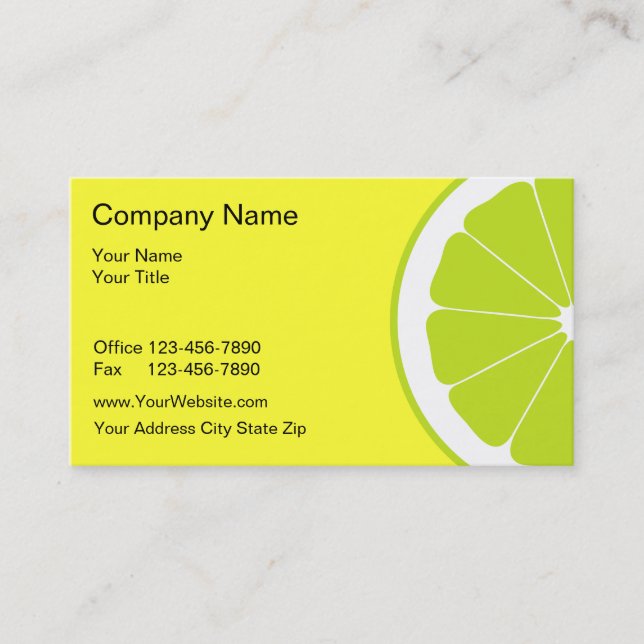 Food Business Cards (Front)