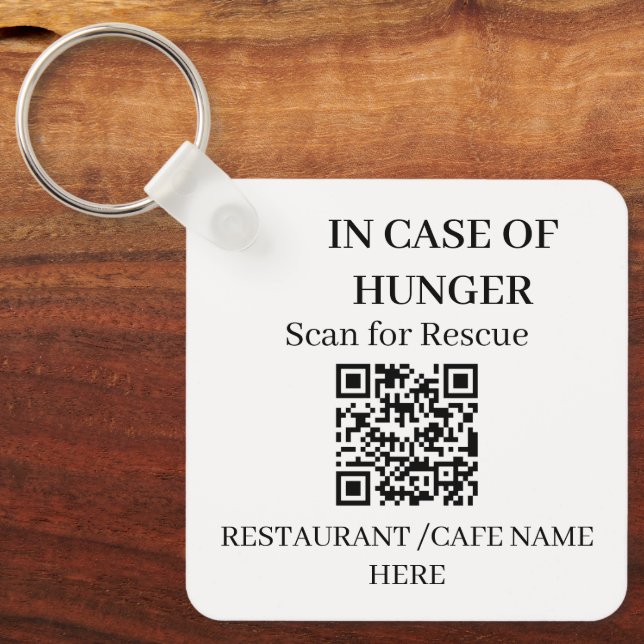 Food Business Marketing Tool QR CODE Key Ring (Front)
