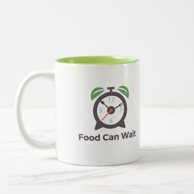 Food Can Wait Two-tone Mug (Left)