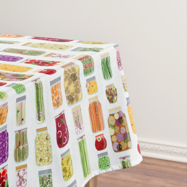 Food Canning Jars Tablecloth (In Situ)