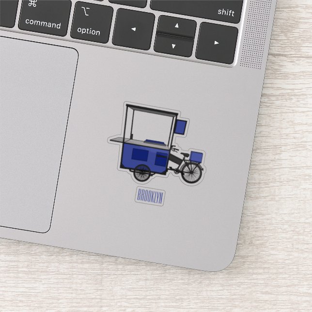 Food cart cartoon illustration (Detail)