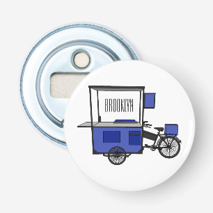 Food cart cartoon illustration bottle opener
