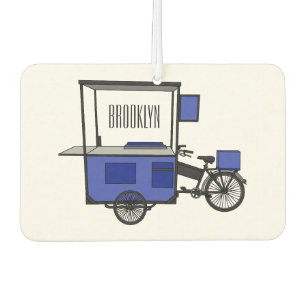 Food cart cartoon illustration car air freshener