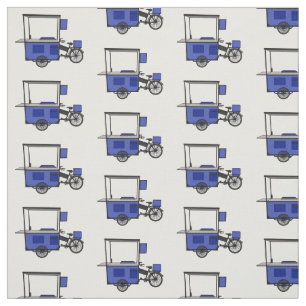 Food cart cartoon illustration fabric