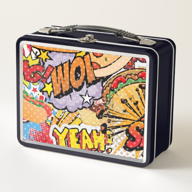 Food Cartoon Metal Lunch Box (Front)