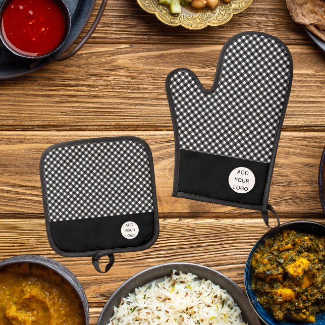 Food Catering Restaurant Business Oven Mitt & Pot Holder Set (Creator Uploaded)