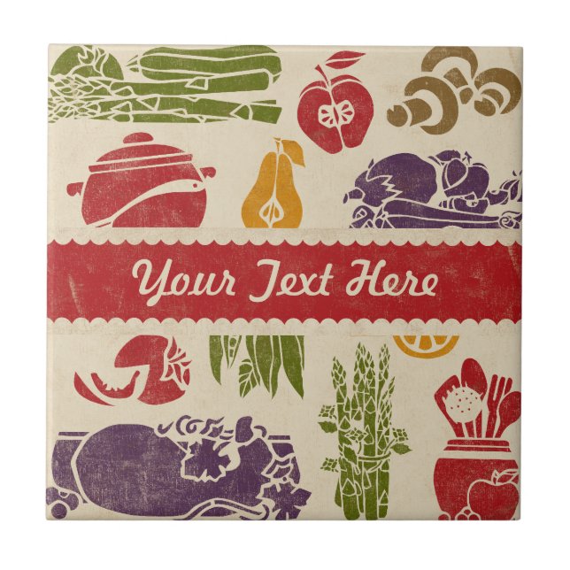 Food Celebration Personalised Tile (Front)
