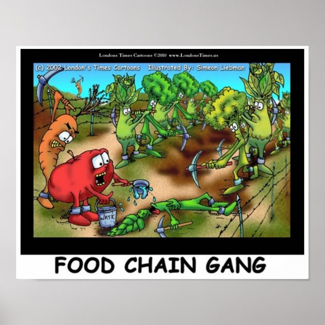 Food Chain Gang Funny Art Posters (Front)