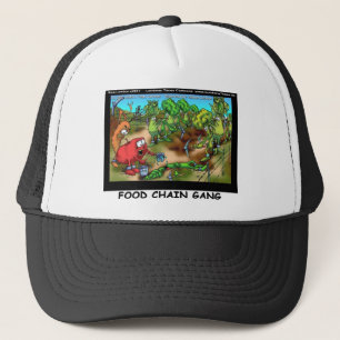 Food Chain Gang Funny Gifts Tees Cards Etc Trucker Hat