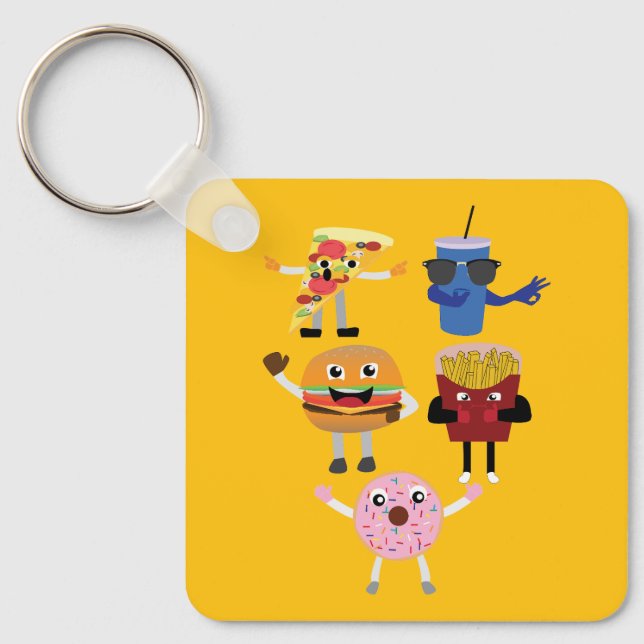Food Characters Key Ring (Front)