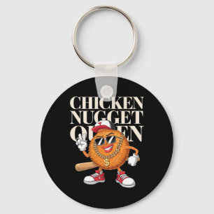 Food Chicken Nugget Queen Key Ring