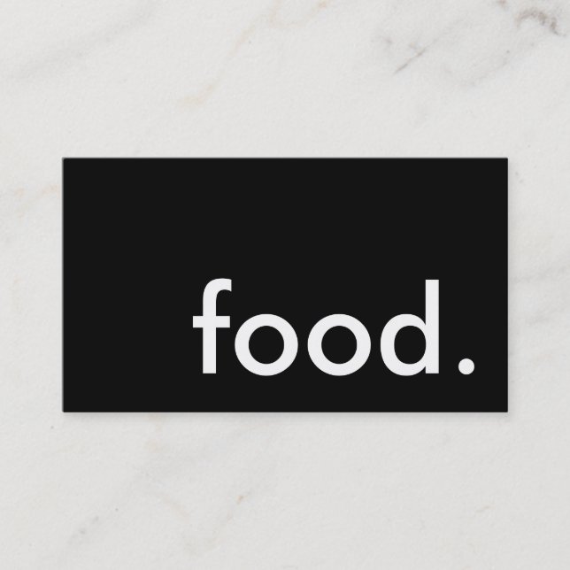food. (colour customisable) business card (Front)