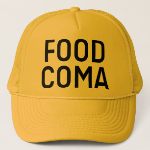 FOOD COMA slogan trucker hat