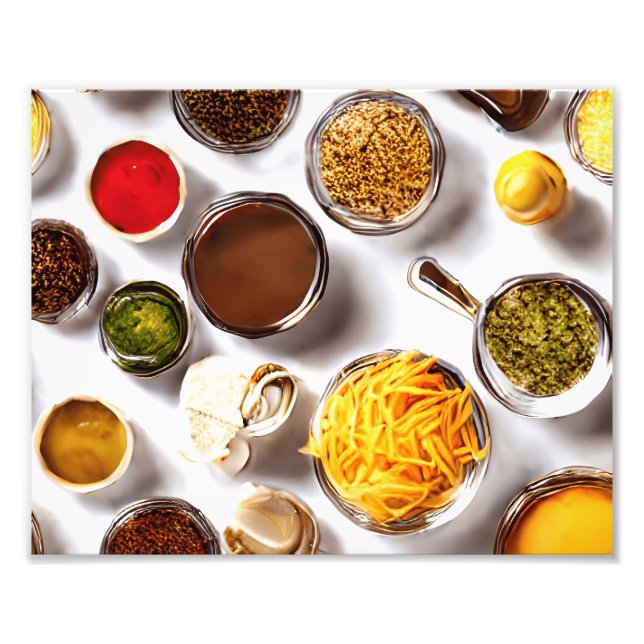 Food Condiments Illustration Photo enlargement Print (Front)
