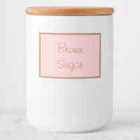 Food Container Canister Label Brown Sugar