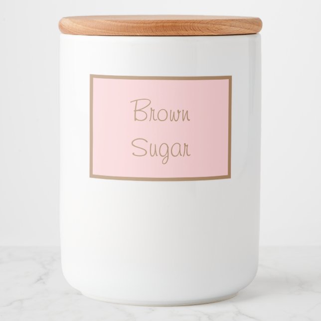 Food Container Canister Label Brown Sugar (Front)