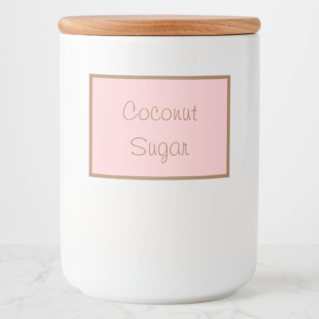 Food Container Canister Label Coconut Sugar (Front)
