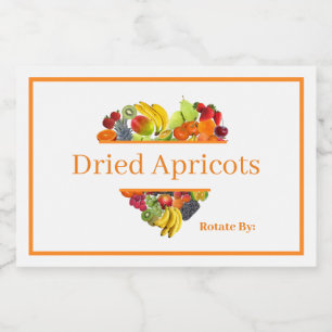 Food Container Canister Label Dried Apricots