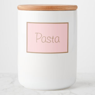 Food Container Canister Label Pasta
