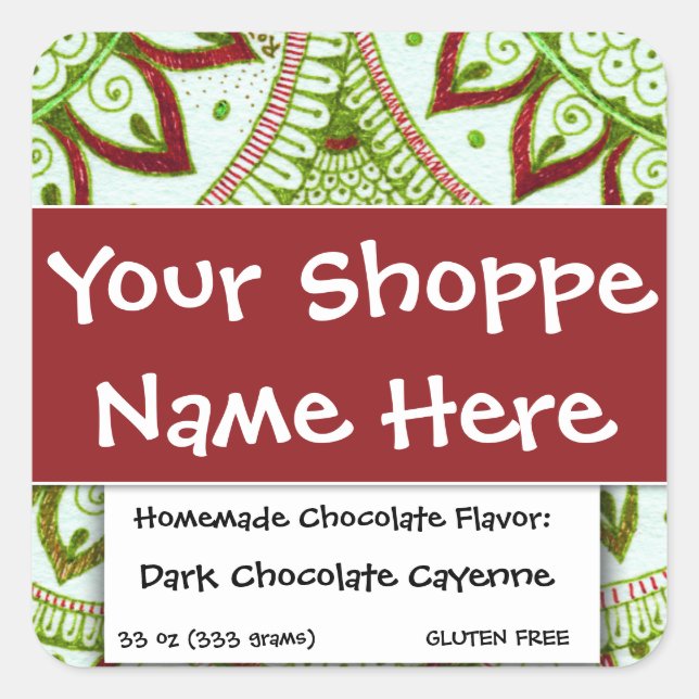 Food Container Ethnic Exotic Moroccan Western Asia Square Sticker (Front)