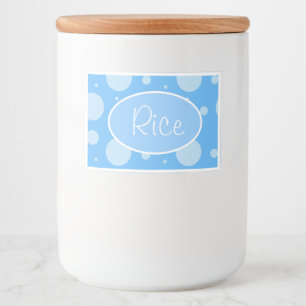 Food Container Label Bubbles-Rice