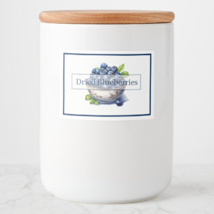 Food Container Label Dried Blueberries