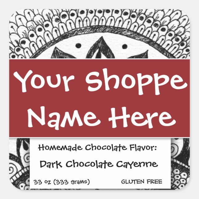 Food Container Label Ethnic Exotic Moroccan Asian (Front)