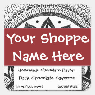 Food Container Label Ethnic Exotic Moroccan Asian