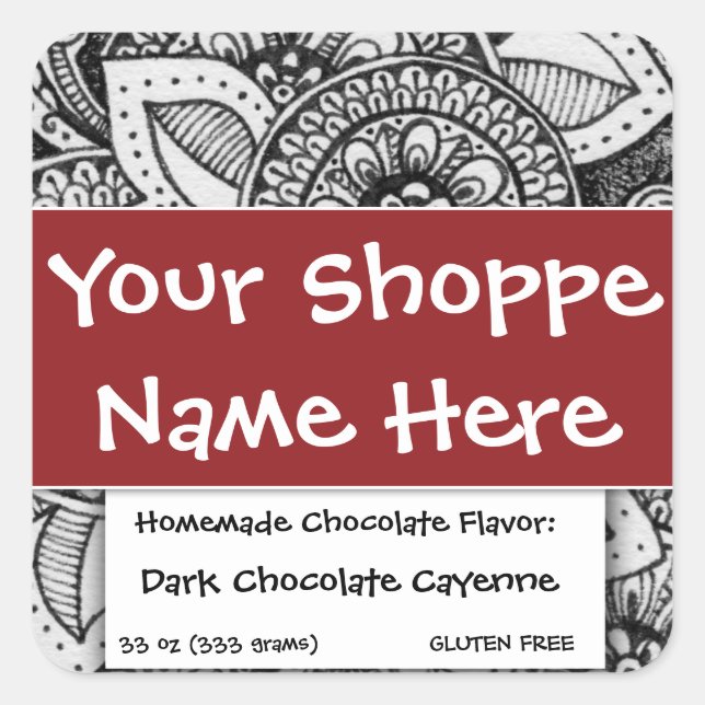 Food Container Label Ethnic Exotic Moroccan Asian (Front)